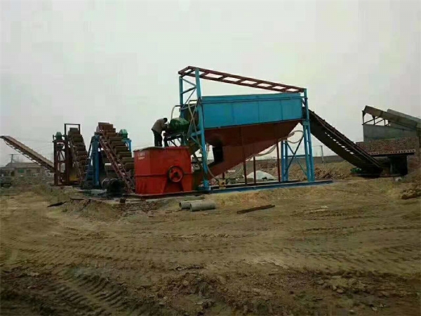 Crushing and washing machine production line